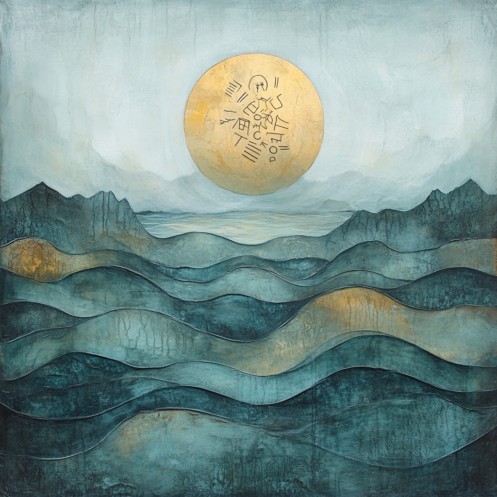 Max Ernst Inspired Ocean Of Symbols paint by color