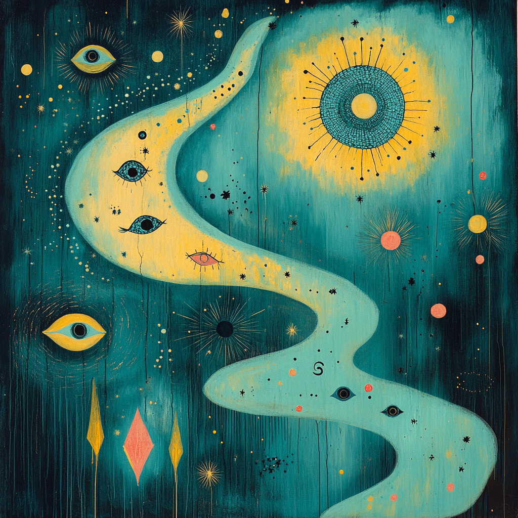 Joan Miró Inspired Dreaming Nebula Painting by numbers kit