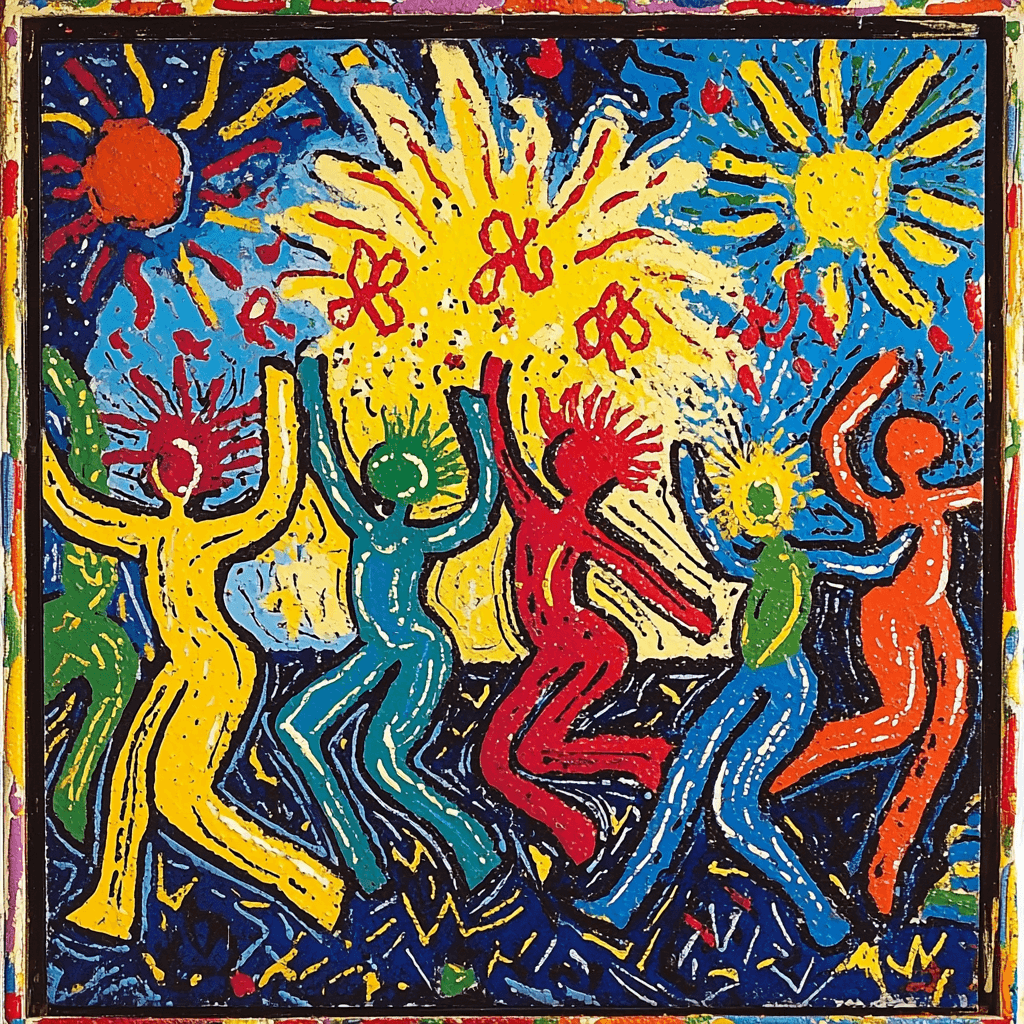 Keith Haring Inspired Carnival Delight Paint By Color
