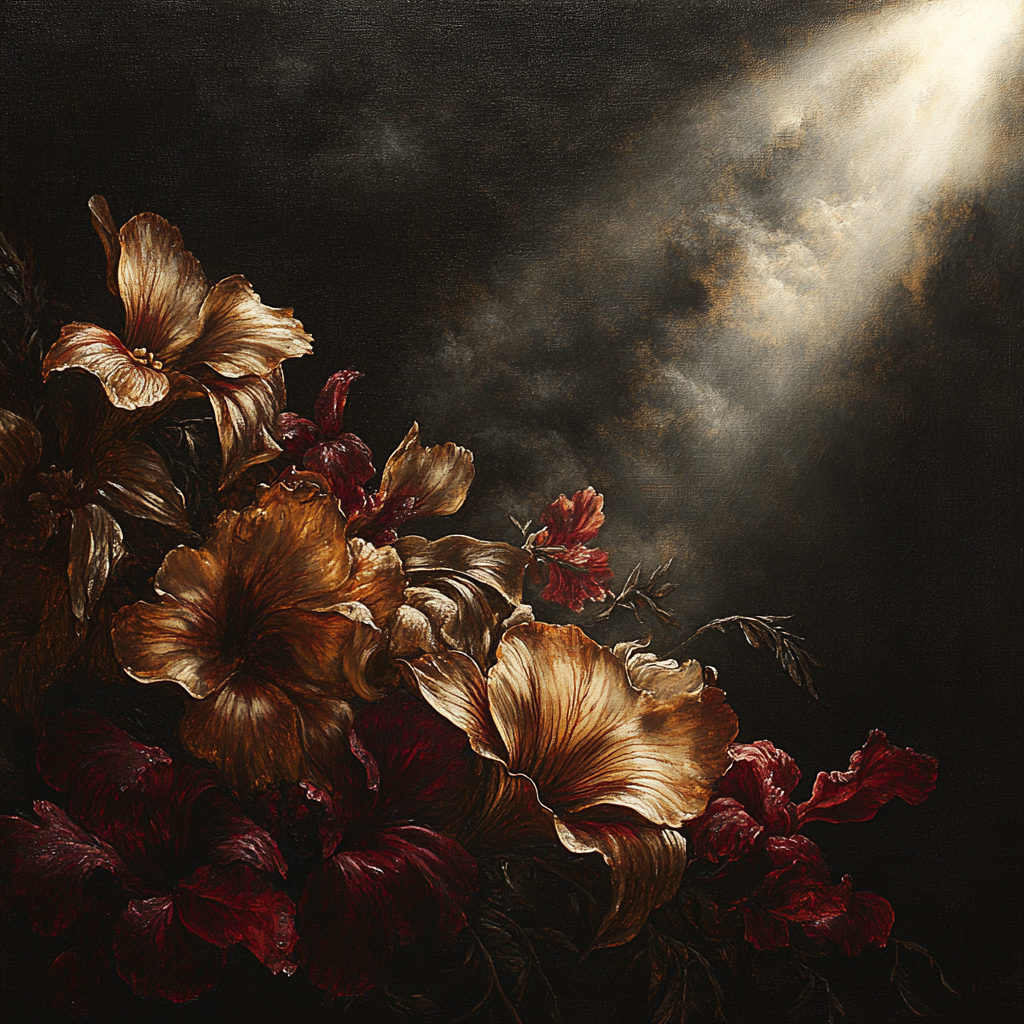 Caravaggio Inspired Tenebristic Floral Decay Painting by numbers kit