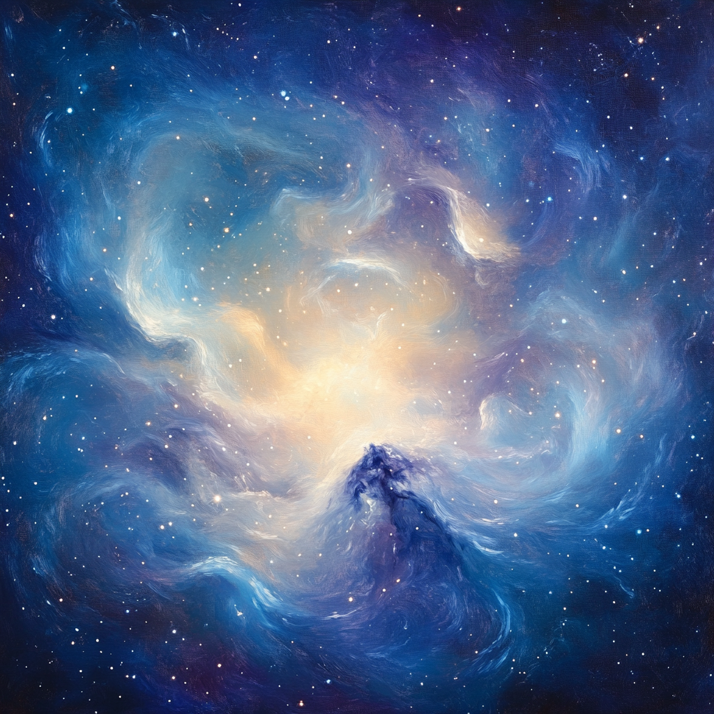 Edgar Degas Inspired Twilight Nebula paint by color