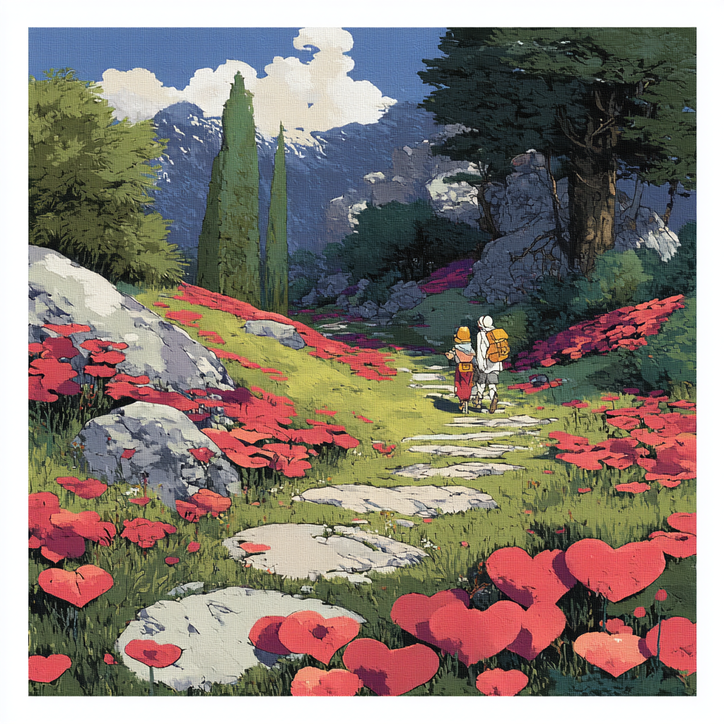 Heartfelt Paths Number Painting