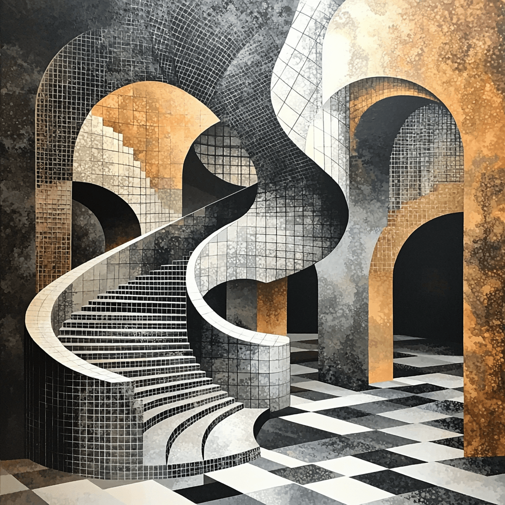 M.C. Escher Inspired Mathematical Harmony Painting By Numbers Kit