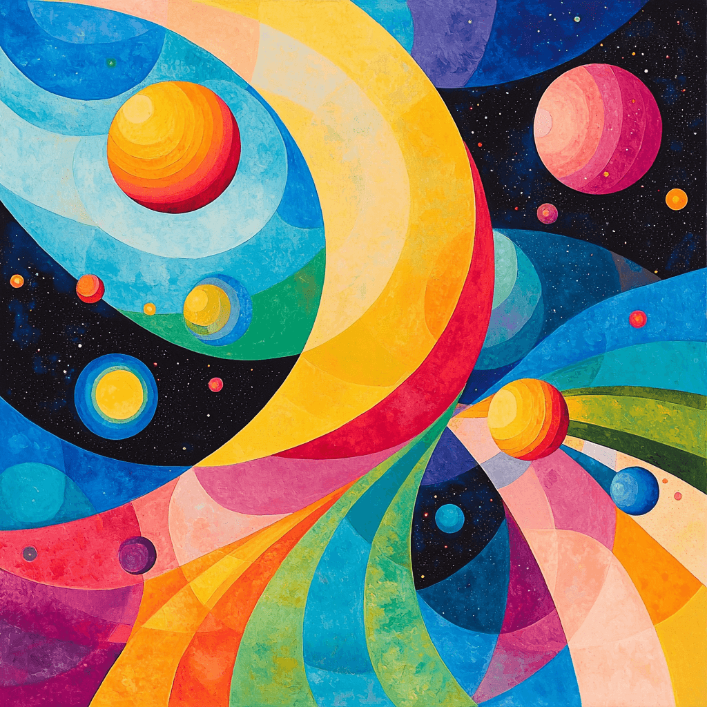 Wassily Kandinsky Inspired Planetary Dance Painting By Numbers Kit