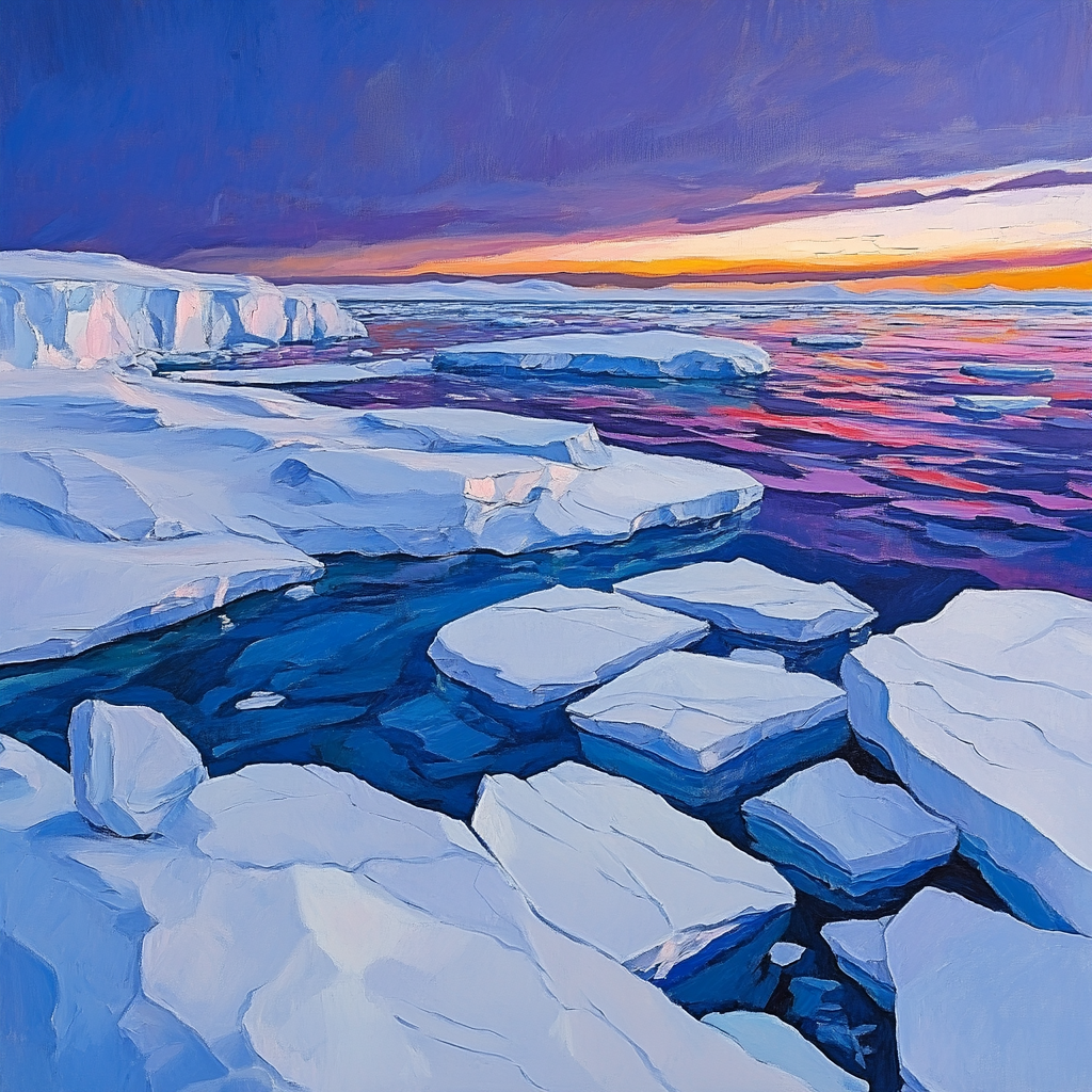 A.Y. Jackson Inspired Northern Ice Sculptures Paint by numbers kits