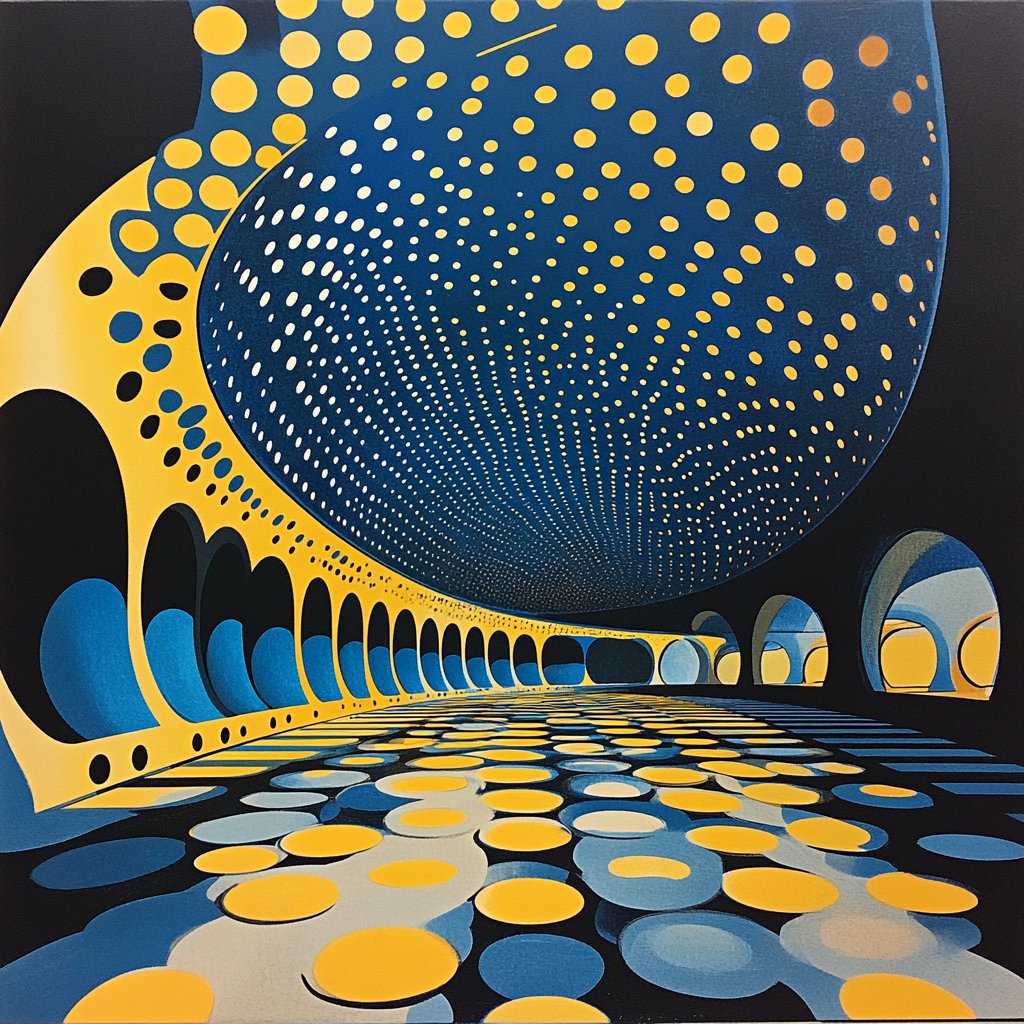Yayoi Kusama Inspired Cosmic Polydome paint by numbers