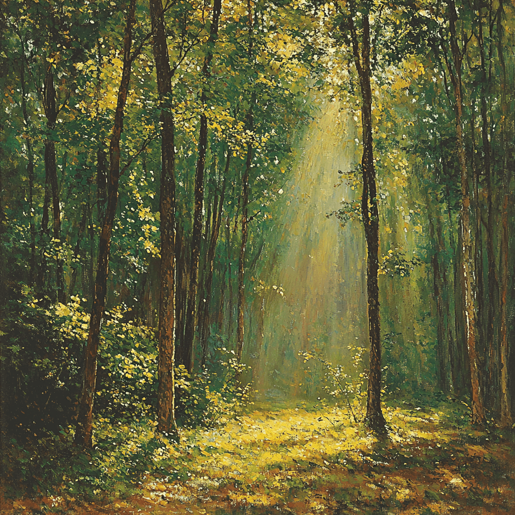 Claude Monet Inspired Dappled Light In The Forest Paint By Numbers Kits