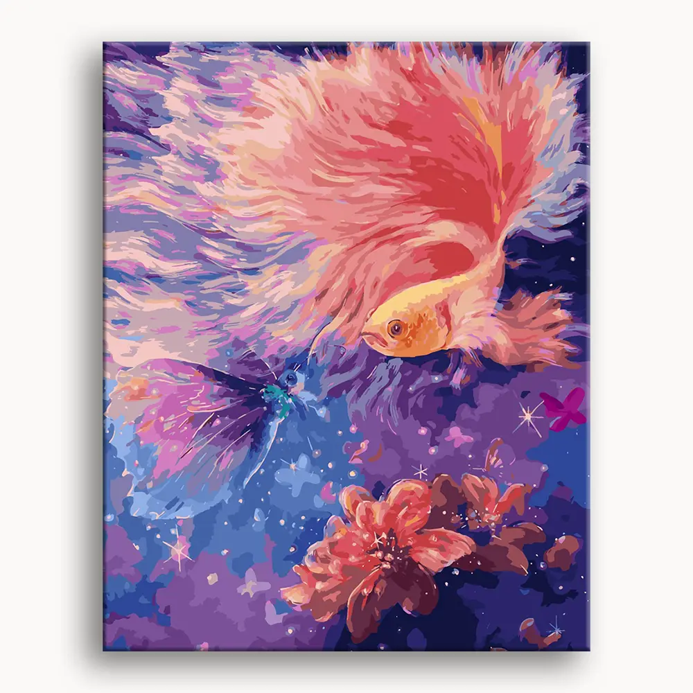 Happy Painting Exclusive DIY Paint by Number Kit Stress Relief Relaxation Toys Beginner Painting Kits Handicrafts with Lions Flowers & Birds Designs