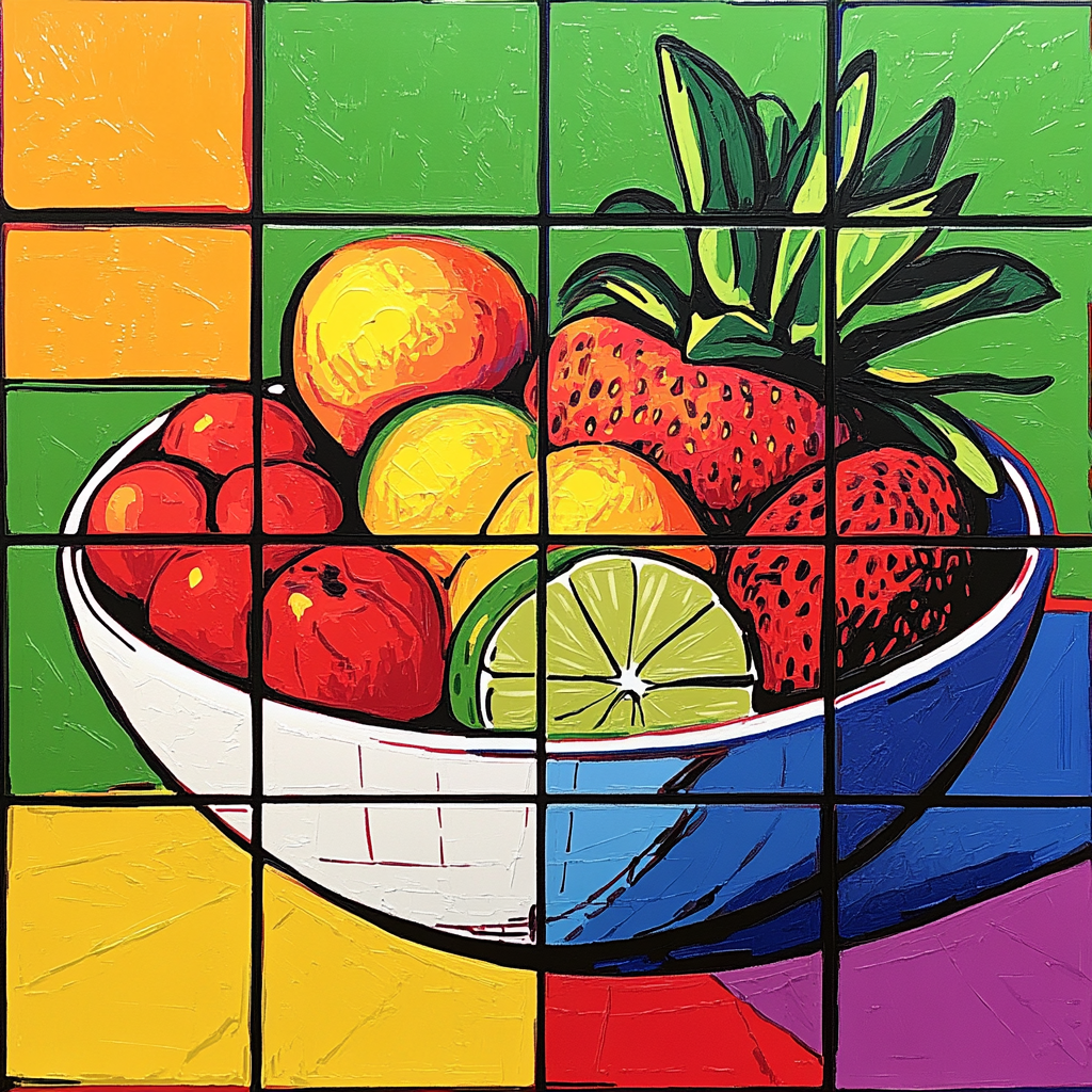 Andy Warhol Inspired Pop Fruit Bowl Paint by numbers kits