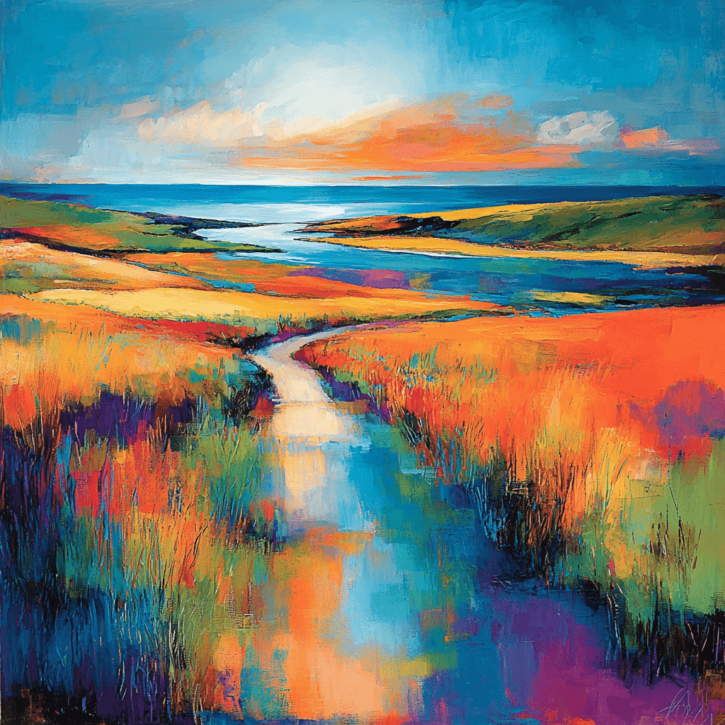 Paul Cézanne Inspired Abstract Horizon Painting Number Kit