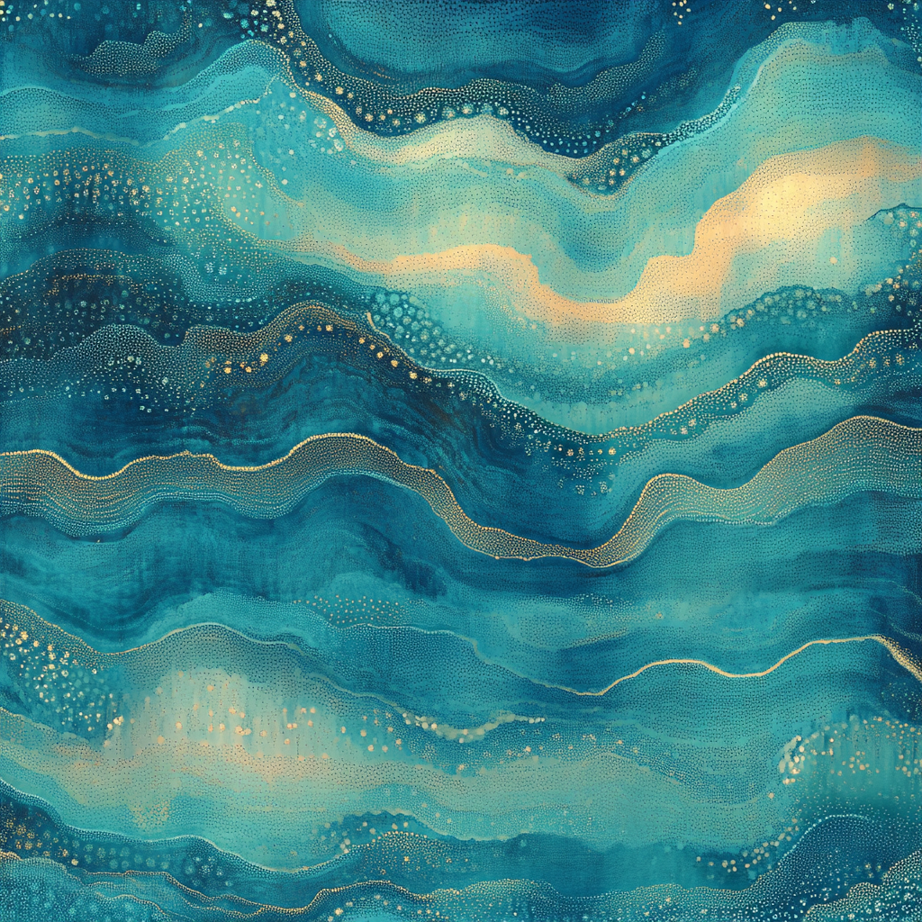 Georges Seurat Inspired Ocean Current Abstraction DIY paint by numbers