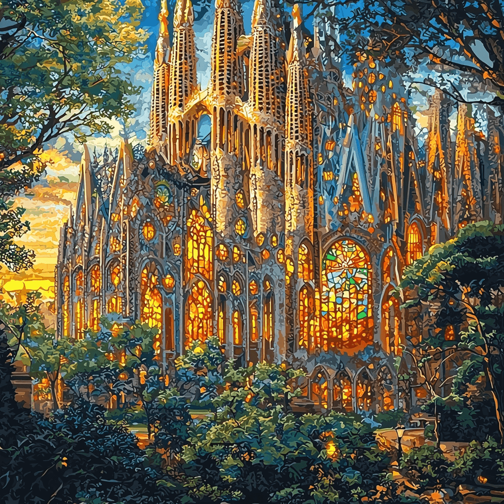 Sagrada Familia - Barcelona, Spain Number Painting