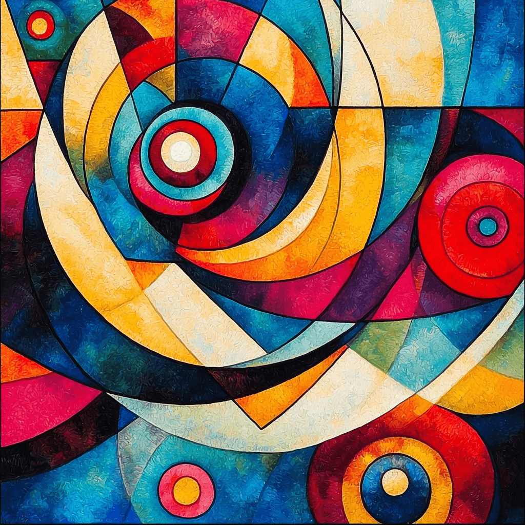 Wassily Kandinsky Inspired Kandinsky's Energetic Kaleidoscope Paint By Numbers Kits