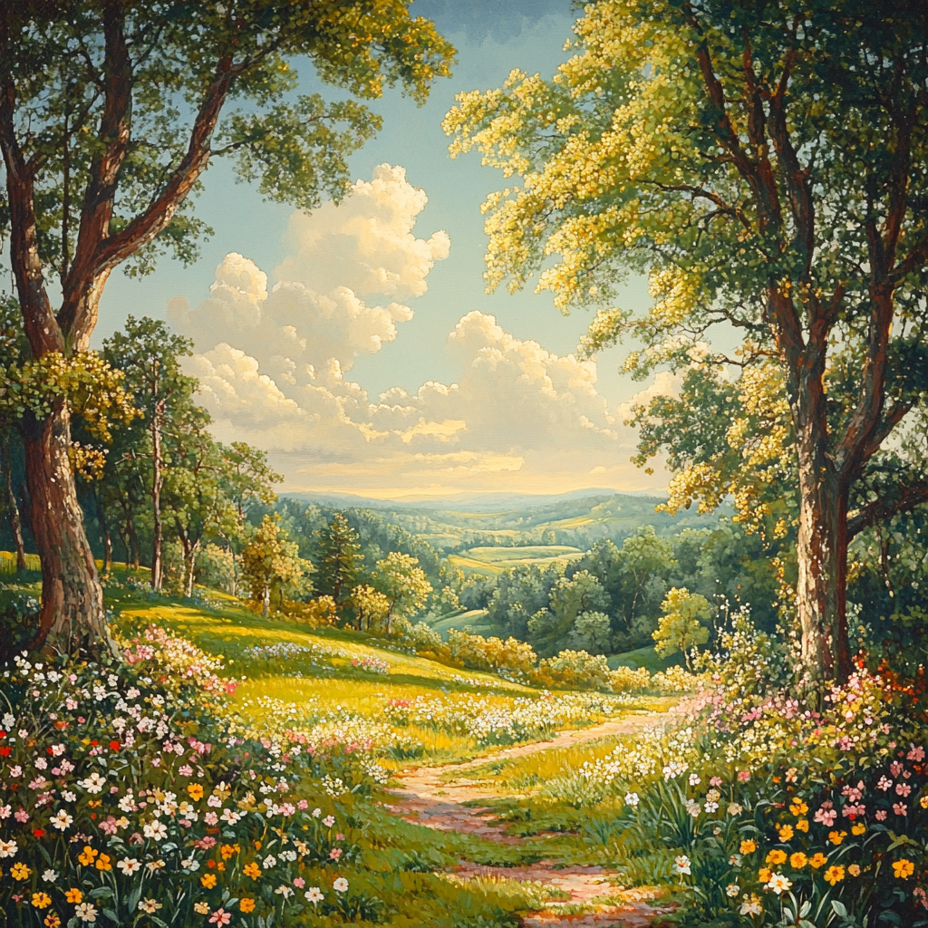 John Everett Millais Inspired Woodland Spring DIY paint by numbers