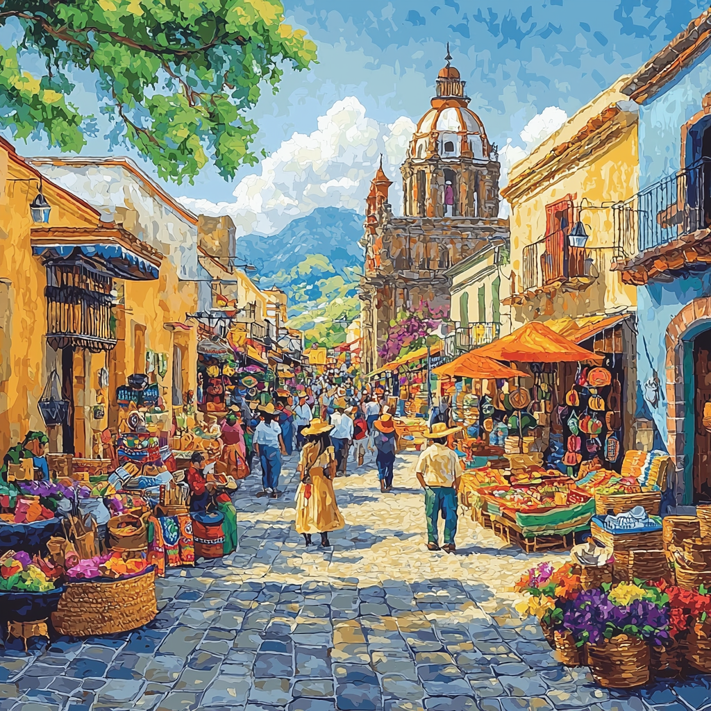 Oaxaca City DIY Paint By Numbers