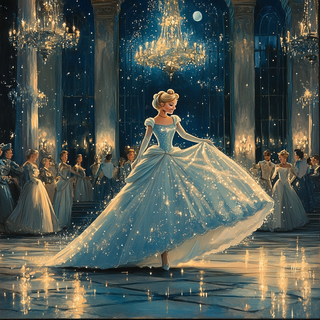 Cinderella Ballroom Dream Disney Inspired Painting by numbers kit