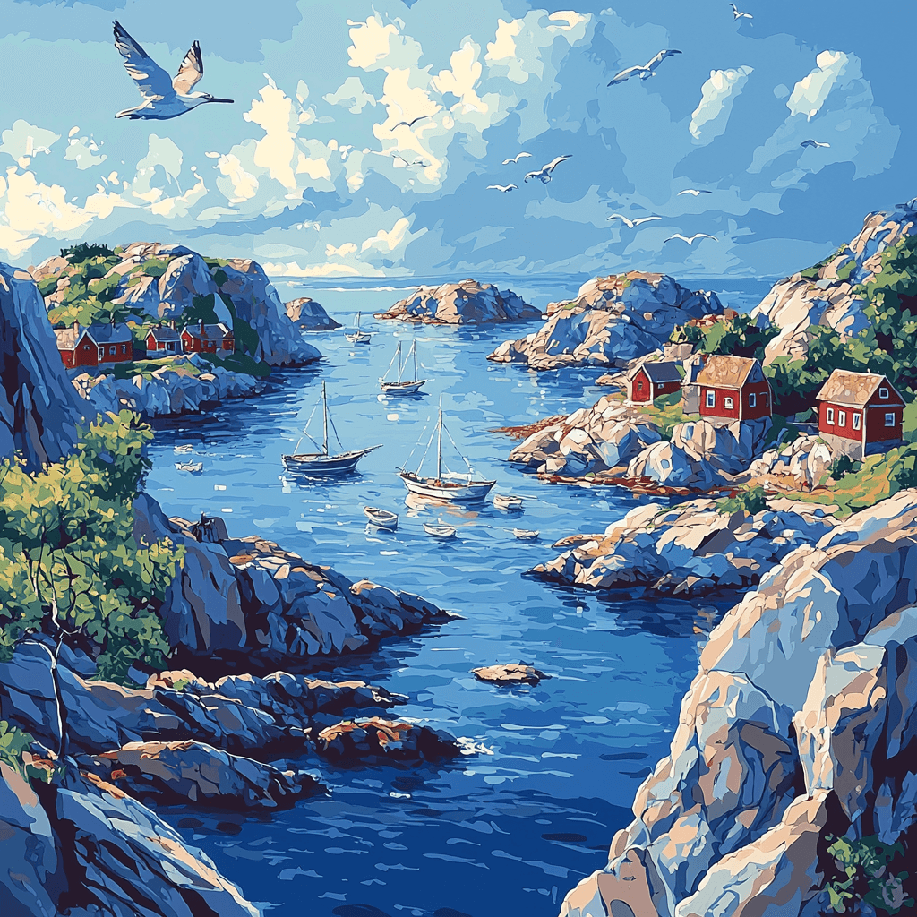 Fjällbacka Archipelago - Fjällbacka Painting Number Kit