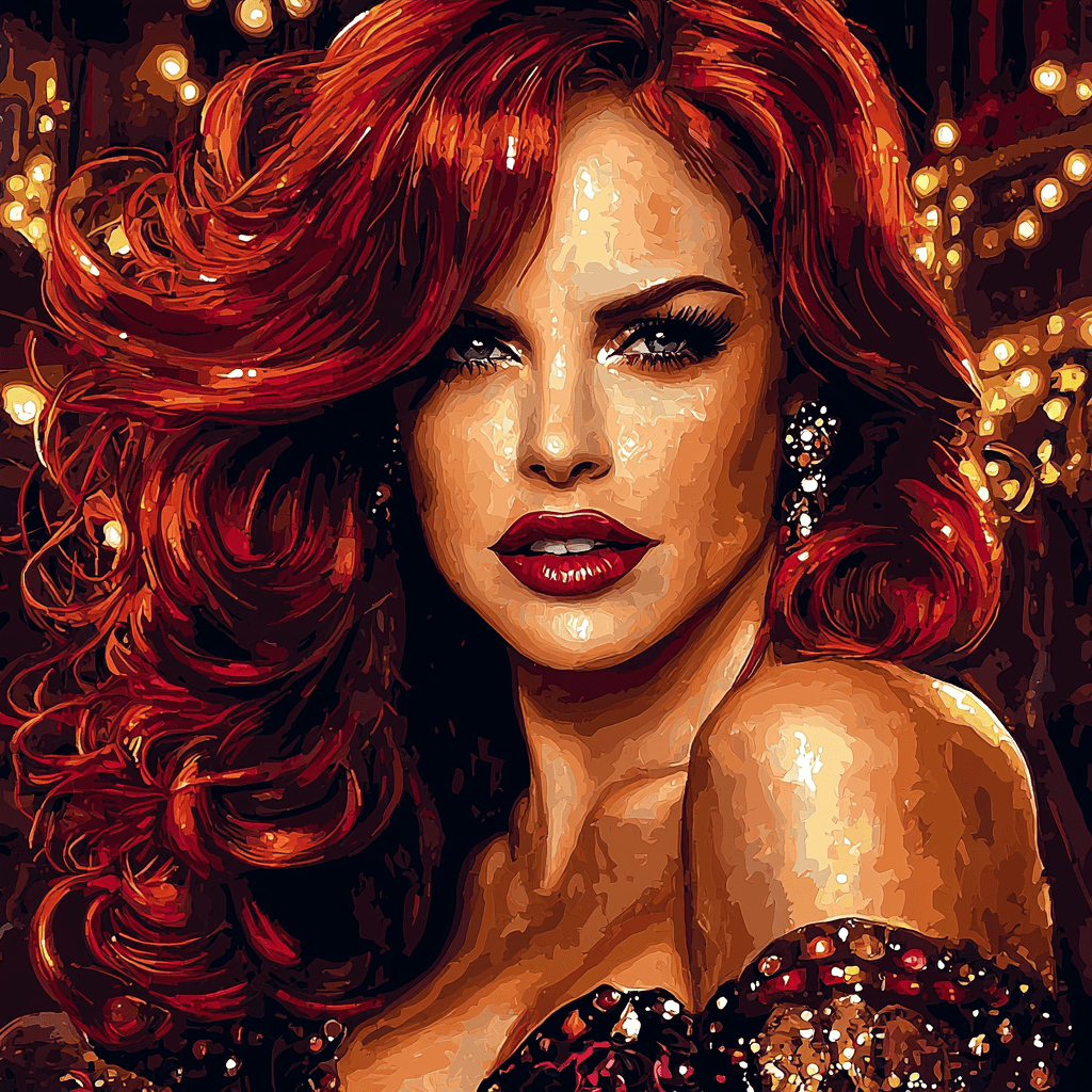 Nicole Kidman: The Graceful Embrace Of Moulin Rouge Painting By Numbers Kit