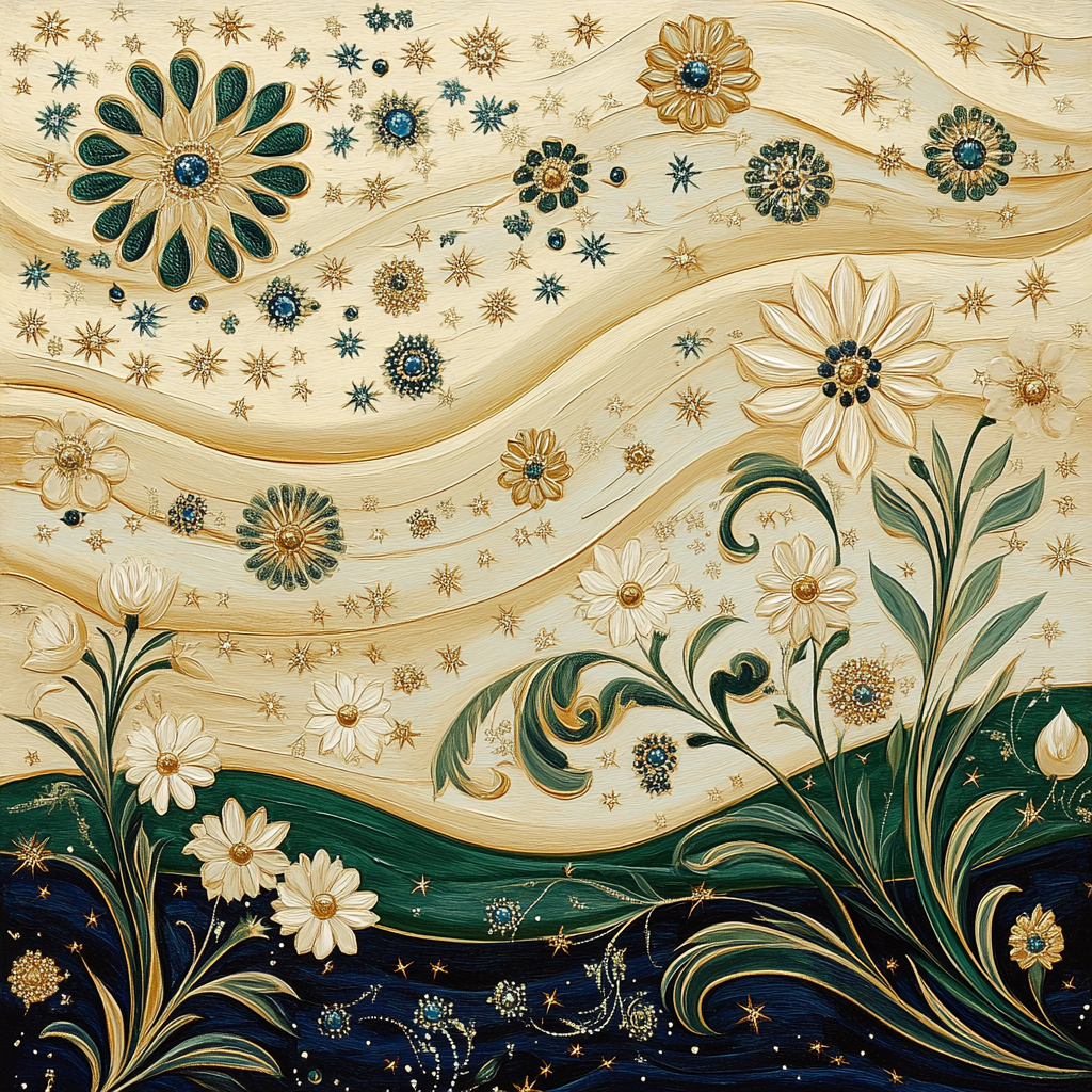 Alphonse Mucha Inspired Celestial Blossoms paint by number