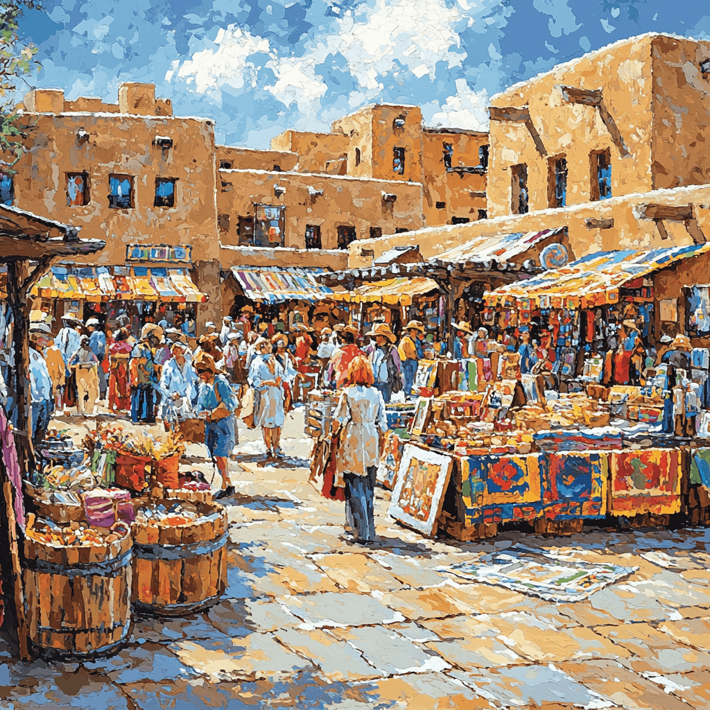 Santa Fe Plaza Paint By Color