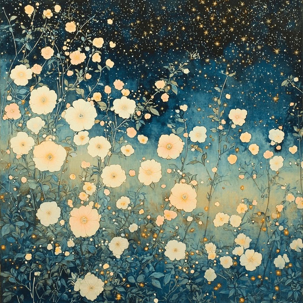 Utagawa Hiroshige Inspired Celestial Blossom Dance Paint By Number