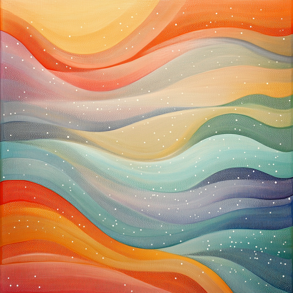 Georges Seurat Inspired Chromatic Wind Patterns paint by color