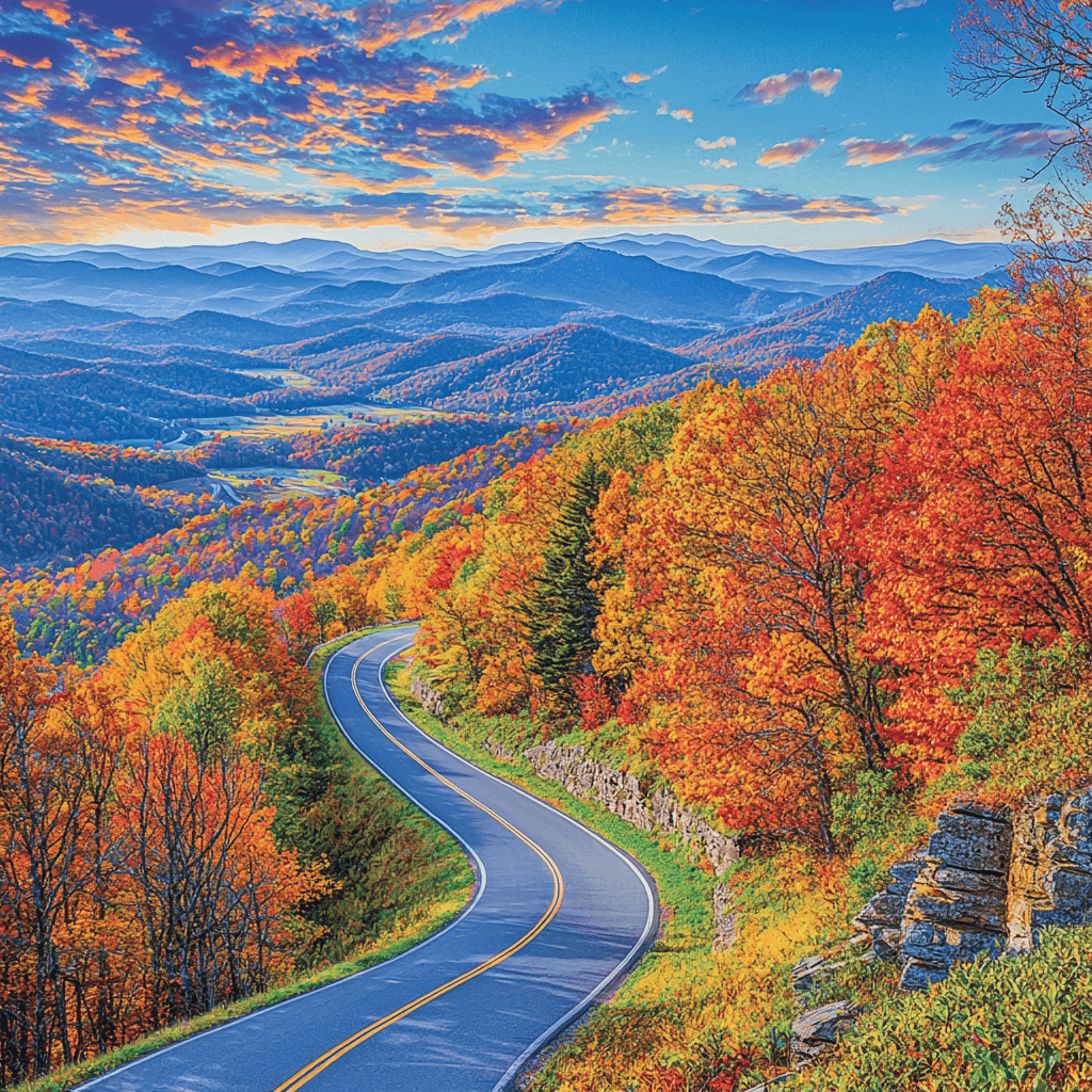 Blue Ridge Parkway - USA Paint By Number