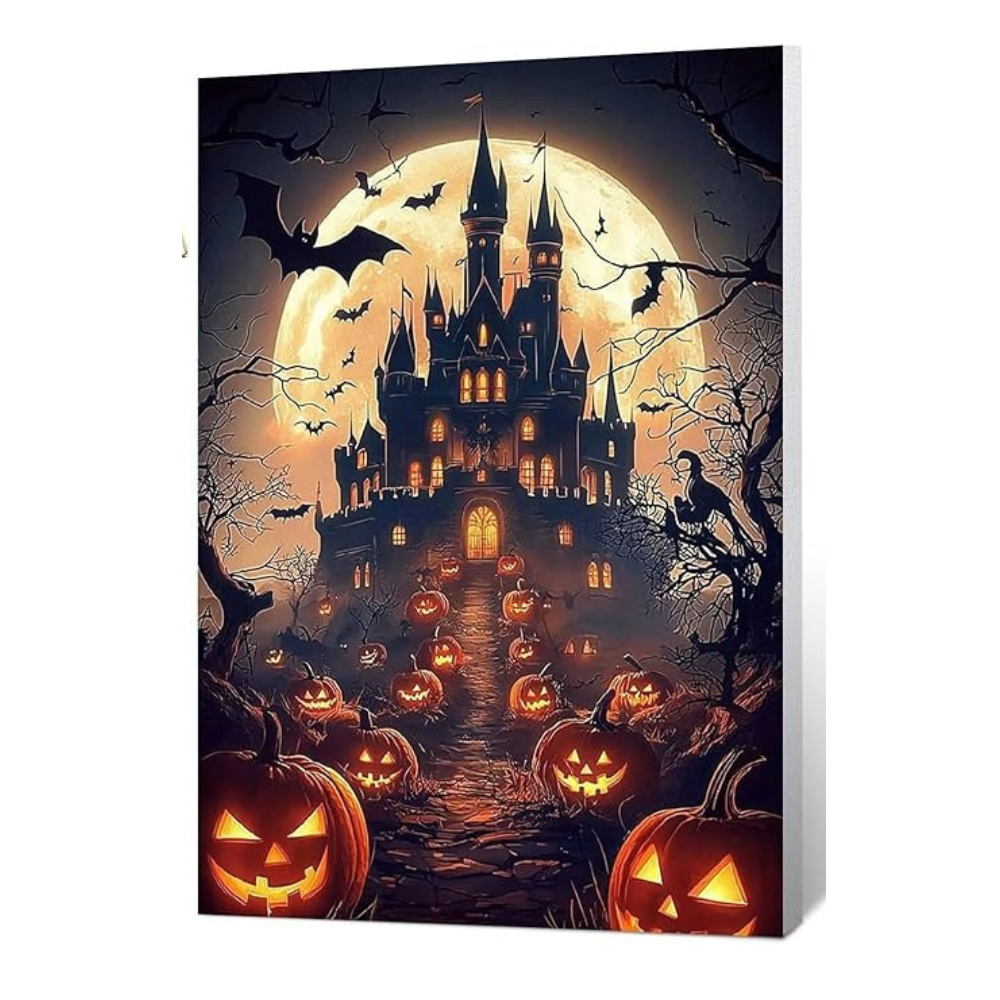 Halloween Cat And Pumpkin Paint by Numbers Kit