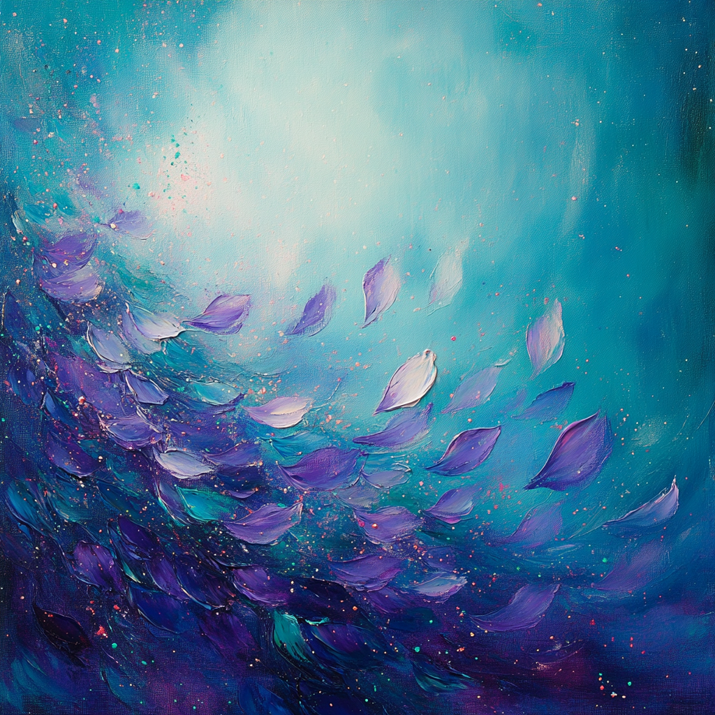 Edgar Degas Inspired Falling Petals Galaxy Paint by numbers art