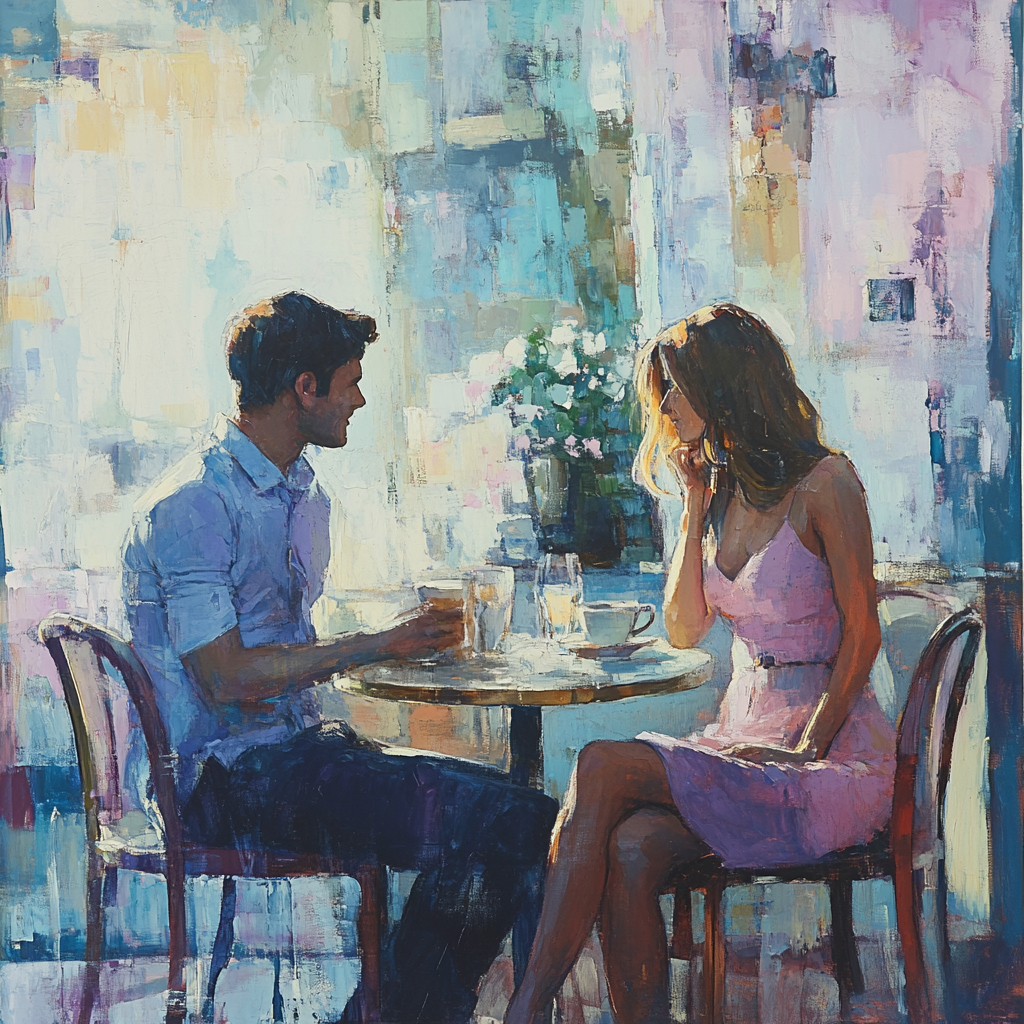 Degas Inspired Café Conversation DIY paint by numbers