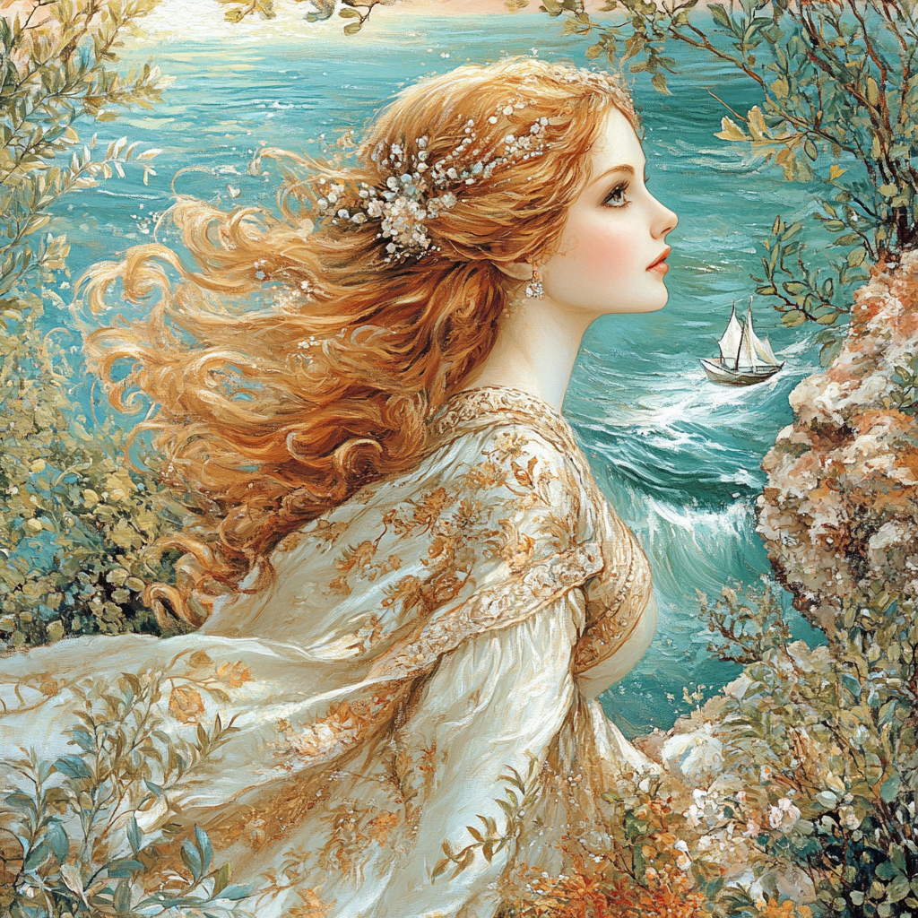 John William Waterhouse Inspired Forest Nymph paint by numbers