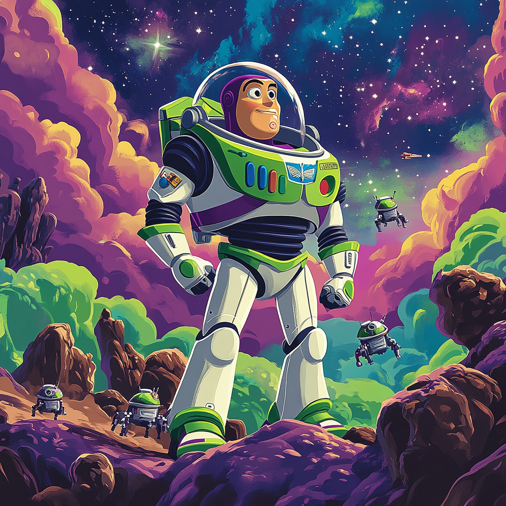Buzz Lightyear’s Galactic Training Paint by numbers art