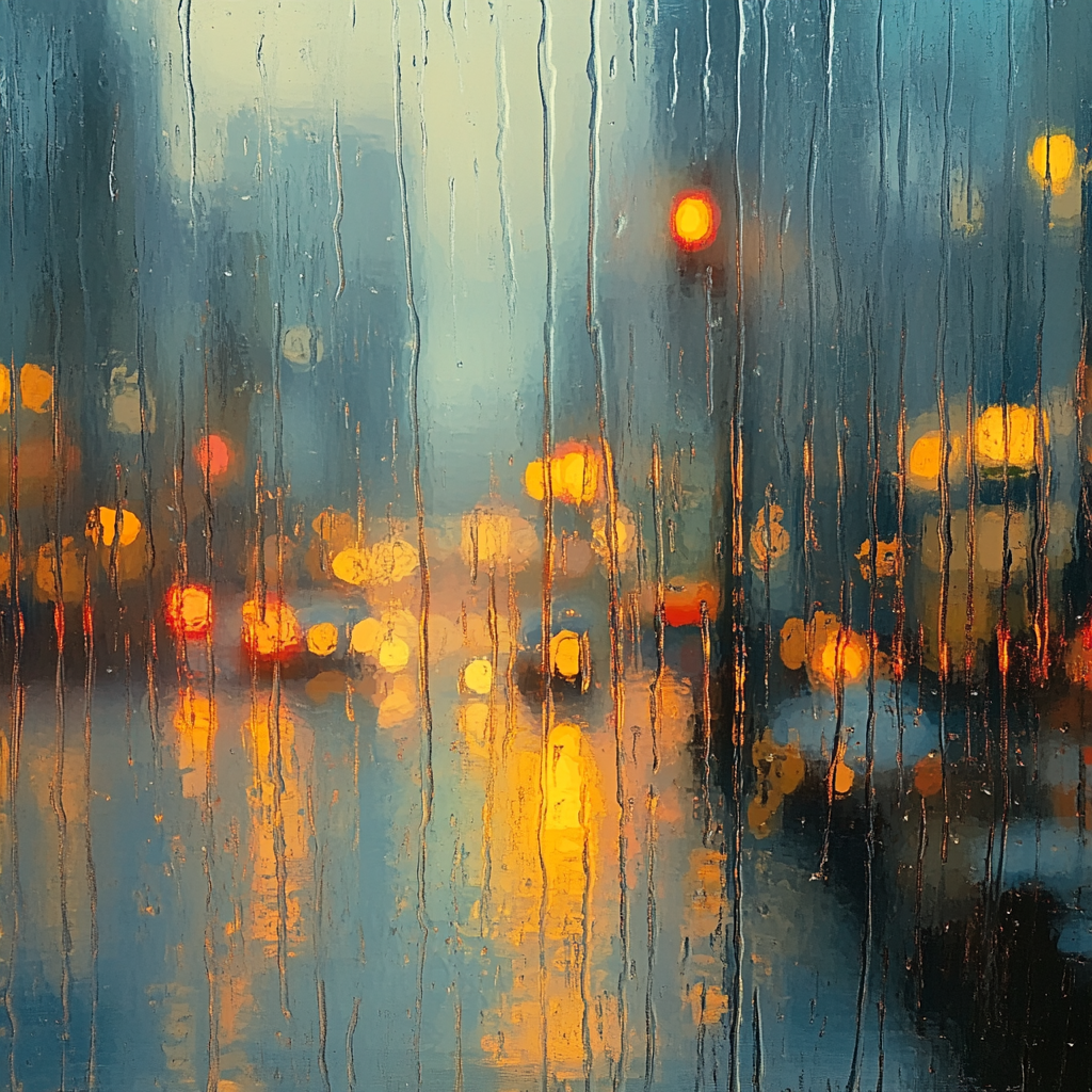 Edgar Degas Inspired Echoes Of A Rainy Window paint by color