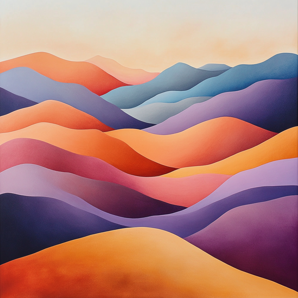 Georgia OKeeffe Inspired Abstract Desert Mountains painting number kit