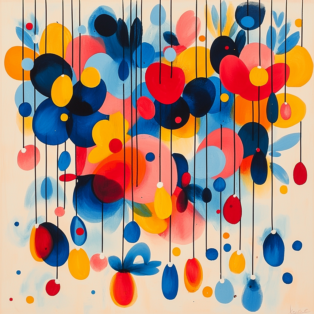 Joan Miró Inspired Colorful Whispers Numbered Painting Kits
