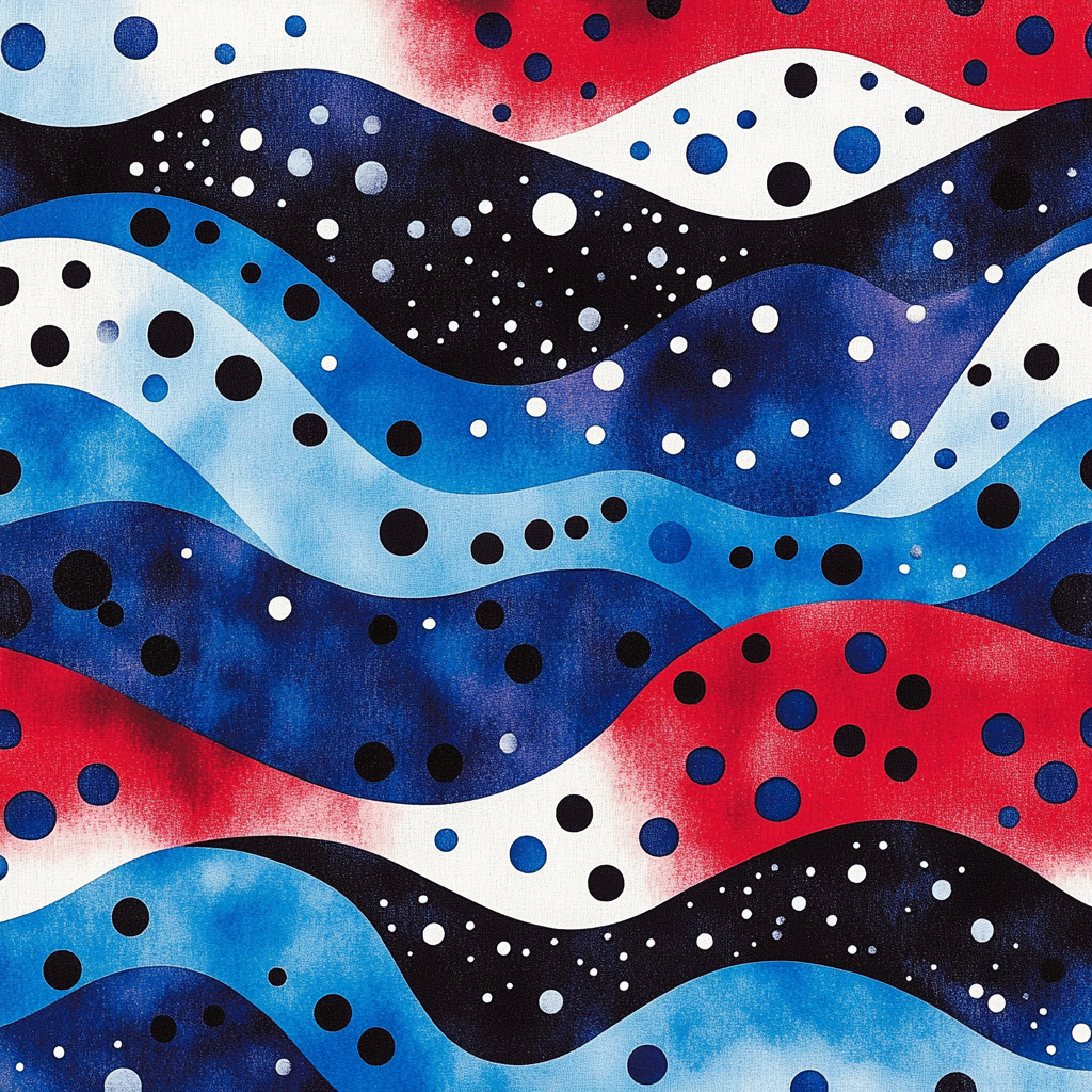 Yayoi Kusama Inspired Nebula Dot Tides Paint by numbers kits