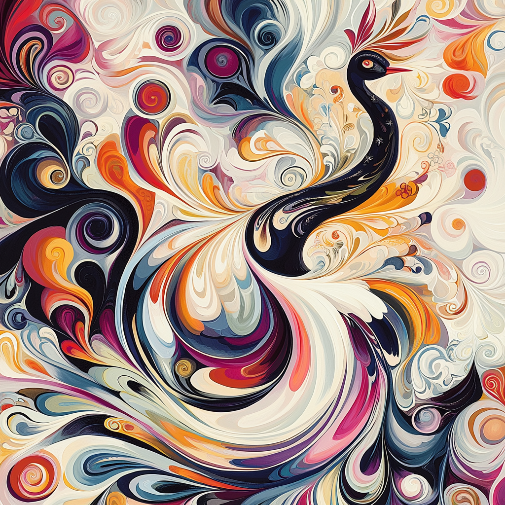 Alphonse Mucha Inspired Whimsical Swirls DIY Paint By Numbers