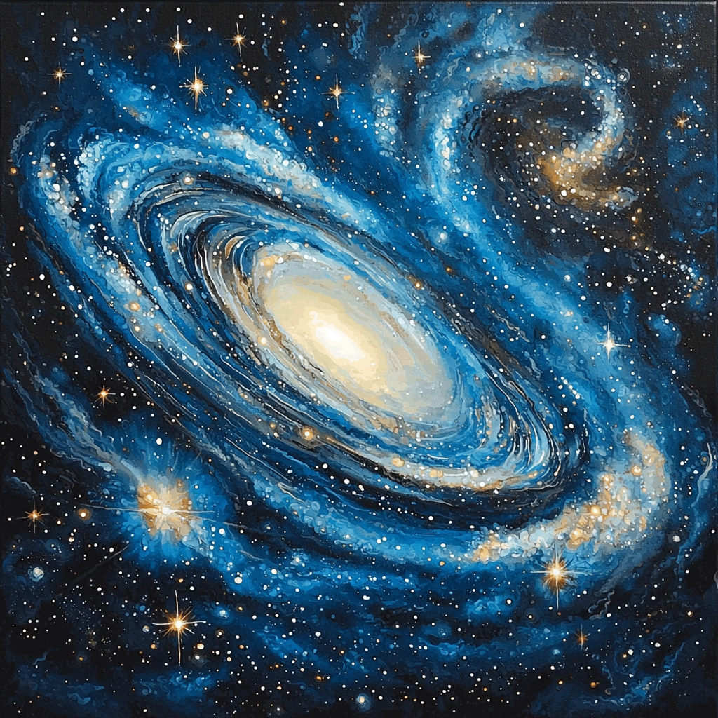 Wassily Kandinsky Inspired Abstract Galaxy Dreams Painting Number Kit