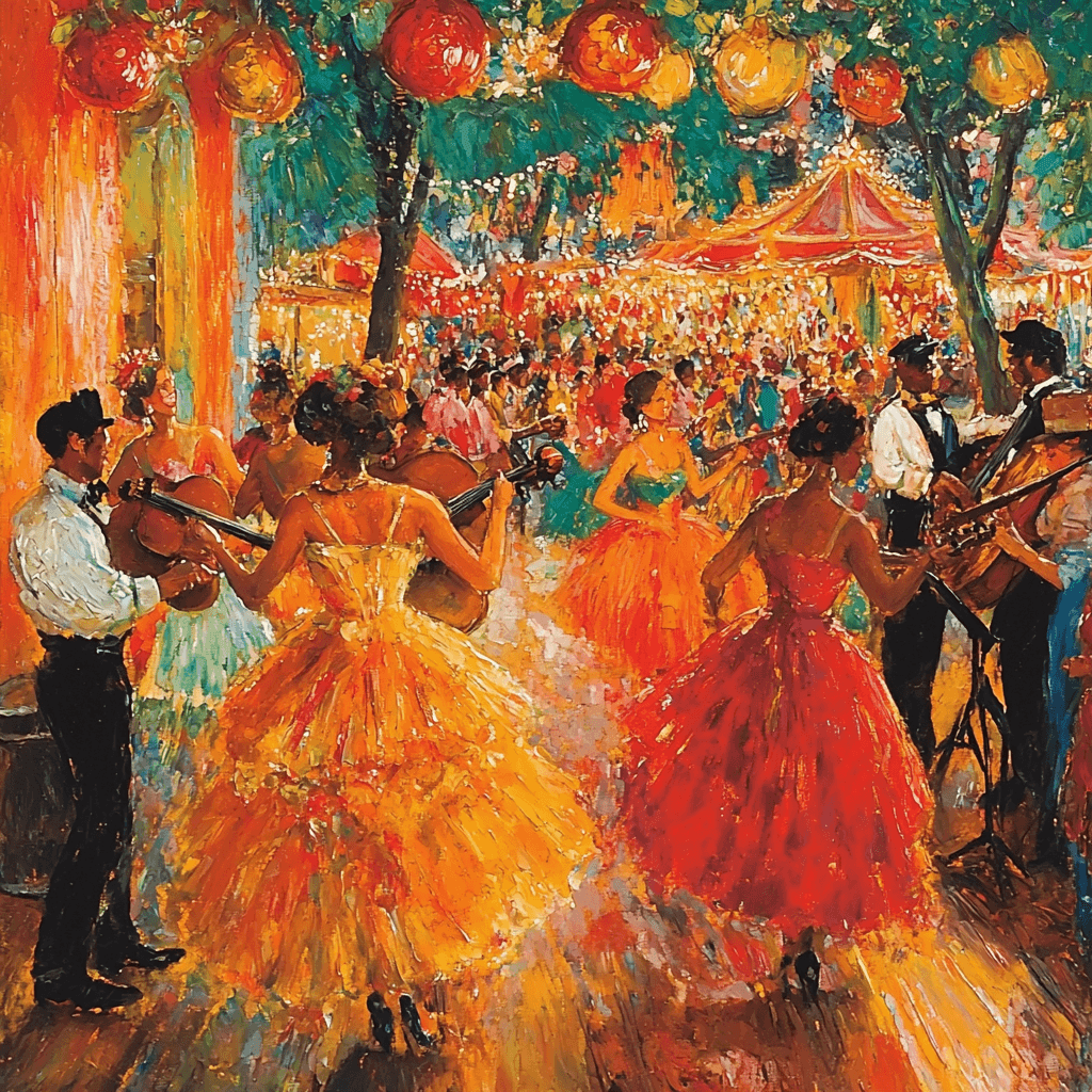Edgar Degas Inspired Energetic Carnival Festivity Paint By Numbers Art