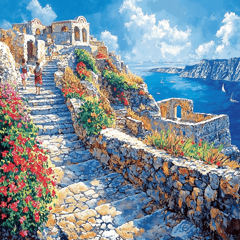 Santorini's Akrotiri DIY Paint By Numbers