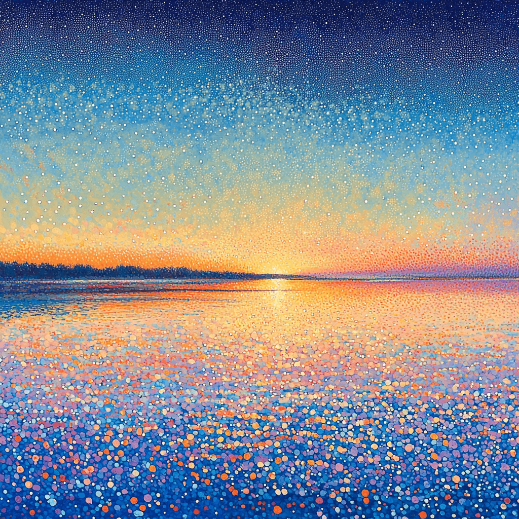 Georges Seurat Inspired Eternal Dawn Paint By Number