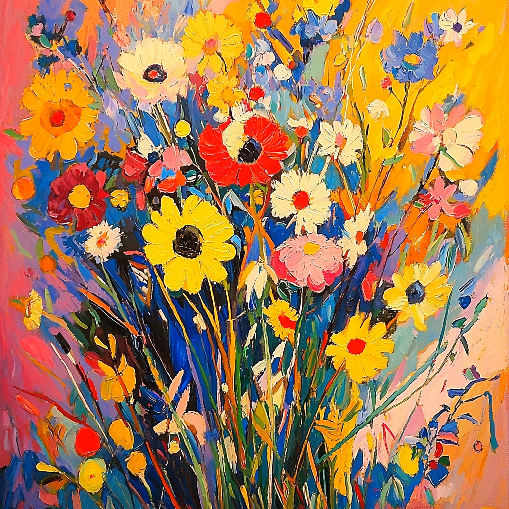 Wassily Kandinsky Inspired Prismatic Bloom Numbered Painting Kits