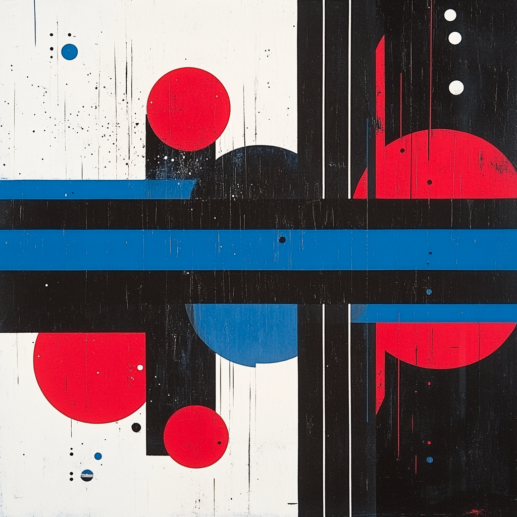 Kazimir Malevich Inspired Sound Wave Harmony paint by color