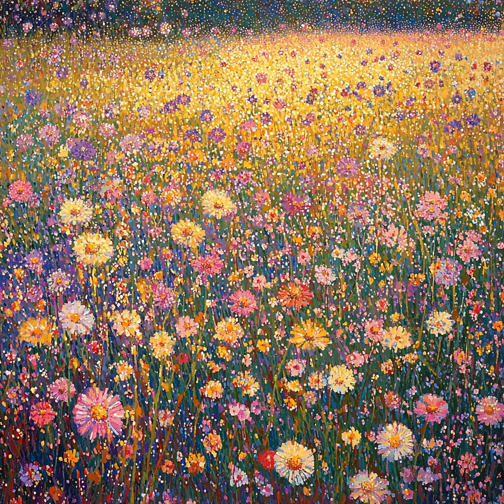 Georges Seurat Inspired Harmony Of Sunlit Meadows DIY Paint By Numbers