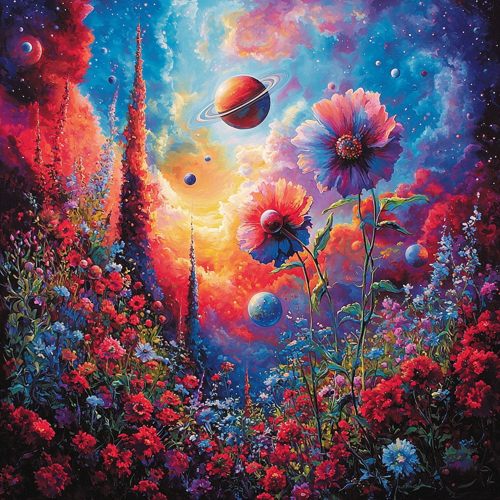 Salvador Dali Inspired Galactic Gardens DIY Paint By Numbers