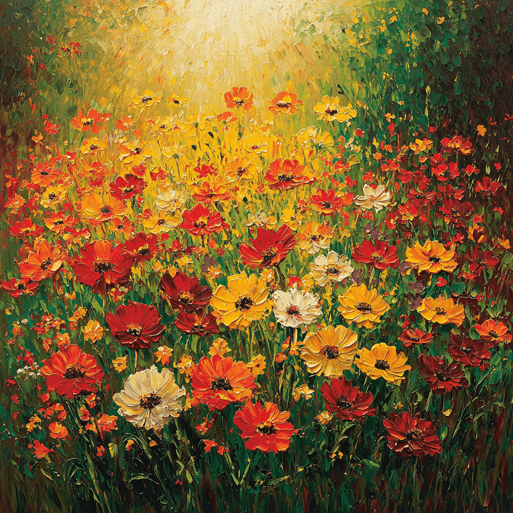 Vincent Van Gogh Inspired Wildflower Symphony Paint By Color