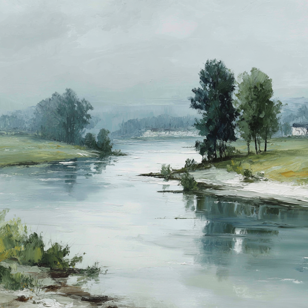Alfred Sisley Inspired River Mist Paint by numbers art