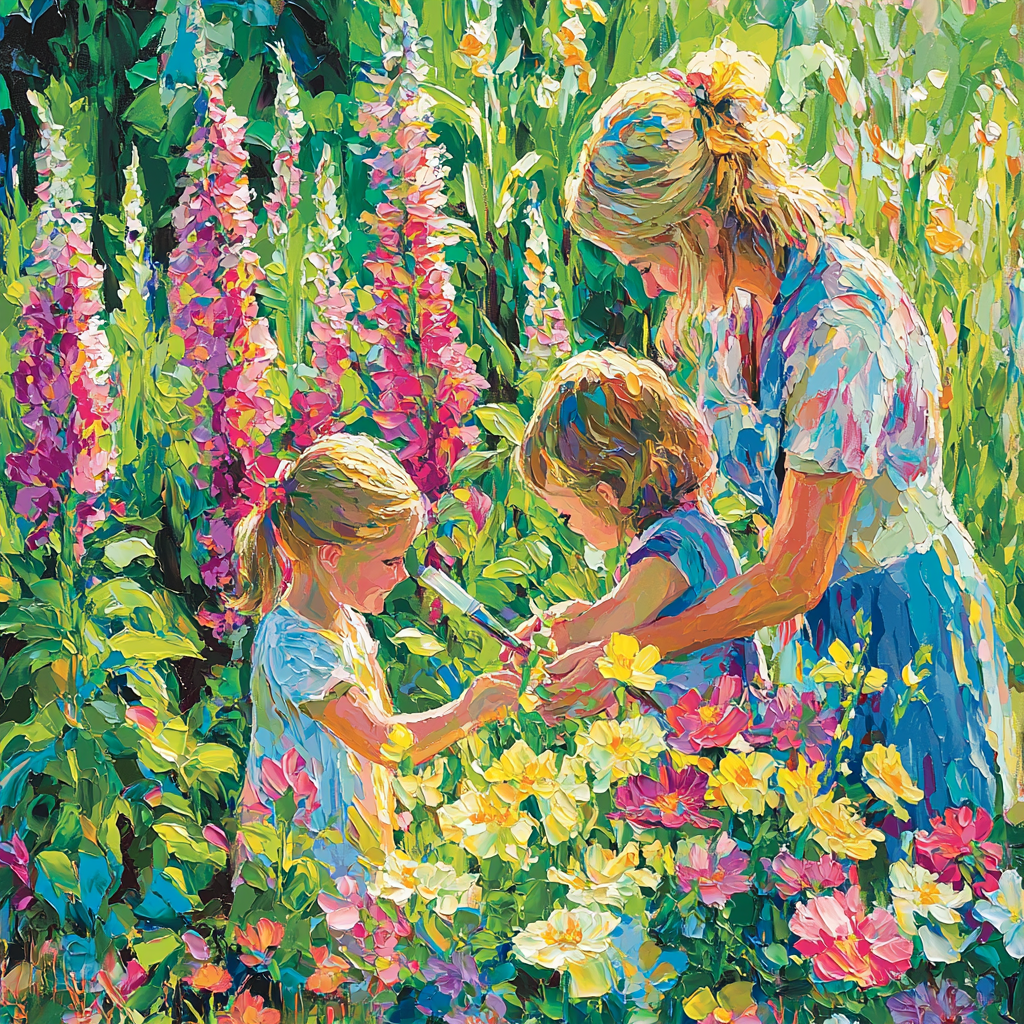 Blossoming Together Numbered Painting Kits