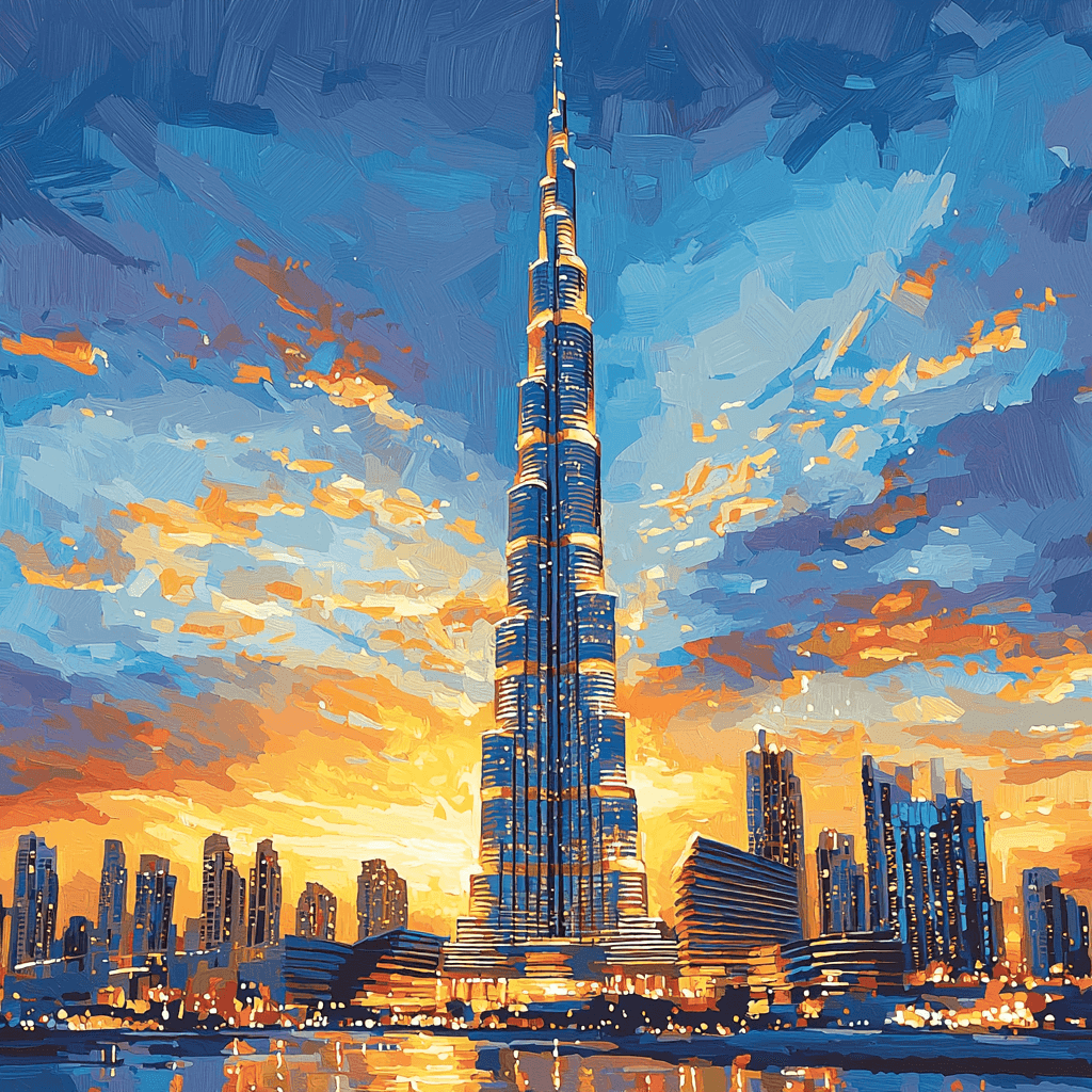 Burj Khalifa - Dubai, UAE DIY Paint By Numbers