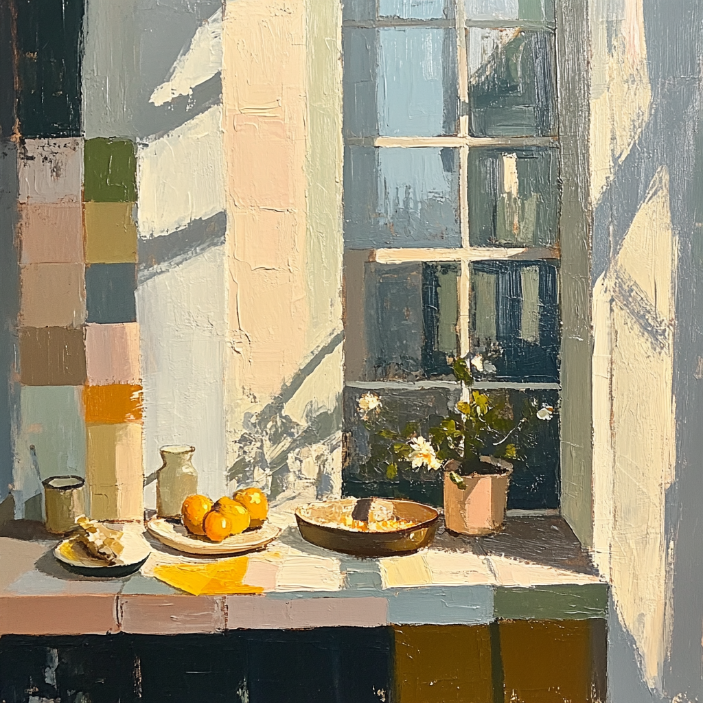 Pierre Bonnard Inspired Window Seat paint by color